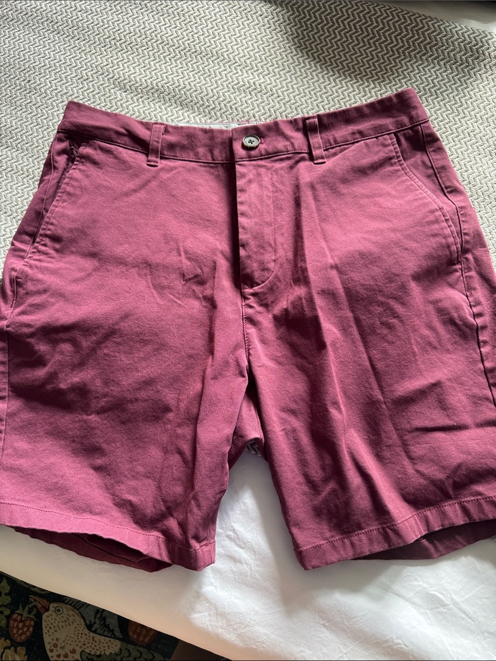 Bonobos Shorts Mens 30 Athletic Fit Purple Stretch Chino Casual‎ Cotton Spandex